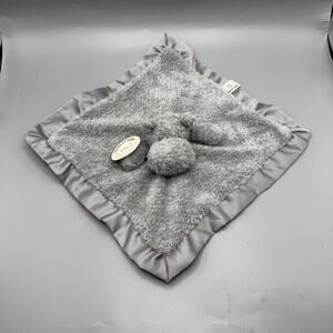 Apricot Lamb Hippo Lovey Fuzzy Satin Edge Gray 13" NEW